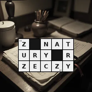 Hasło krzyżówkowe w sposób oczywisty bezsprzecznie - z natury rzeczy – rozwiązanie, synonimy, podpowiedzi i definicje krzyżówkowe